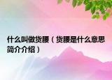 什么叫做货腰（货腰是什么意思简介介绍）