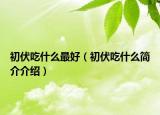 初伏吃什么最好（初伏吃什么简介介绍）