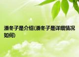 潘冬子是介绍(潘冬子是详细情况如何)