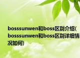 bosssunwen和boss区别介绍(bosssunwen和boss区别详细情况如何)