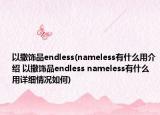 以撒饰品endless(nameless有什么用介绍 以撒饰品endless nameless有什么用详细情况如何)
