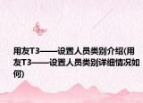 用友T3——设置人员类别介绍(用友T3——设置人员类别详细情况如何)