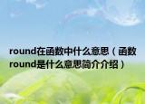 round在函数中什么意思（函数round是什么意思简介介绍）