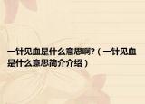 一针见血是什么意思啊?（一针见血是什么意思简介介绍）