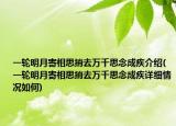 一轮明月寄相思捎去万千思念成疾介绍(一轮明月寄相思捎去万千思念成疾详细情况如何)