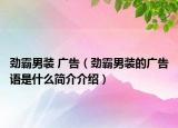 劲霸男装 广告（劲霸男装的广告语是什么简介介绍）