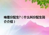 啥是分配生?（什么叫分配生简介介绍）