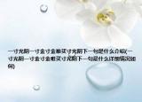 一寸光阴一寸金寸金难买寸光阴下一句是什么介绍(一寸光阴一寸金寸金难买寸光阴下一句是什么详细情况如何)