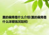 盖的偏旁是什么介绍(盖的偏旁是什么详细情况如何)