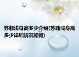 苏菲浅身高多少介绍(苏菲浅身高多少详细情况如何)