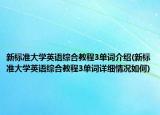 新标准大学英语综合教程3单词介绍(新标准大学英语综合教程3单词详细情况如何)