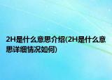 2H是什么意思介绍(2H是什么意思详细情况如何)