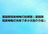 爱因斯坦发明电灯的原因（爱因斯坦发明电灯失败了多少次简介介绍）