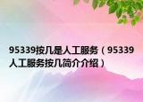 95339按几是人工服务（95339人工服务按几简介介绍）