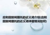 应和回旋绮丽托的近义词介绍(应和回旋绮丽托的近义词详细情况如何)