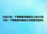 分别介绍一下泰勒斯和黑格尔介绍(分别介绍一下泰勒斯和黑格尔详细情况如何)