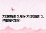 太白粉是什么介绍(太白粉是什么详细情况如何)