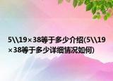 5\19×38等于多少介绍(5\19×38等于多少详细情况如何)