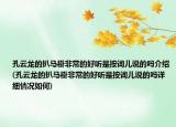 孔云龙的扒马褂非常的好听是按词儿说的吗介绍(孔云龙的扒马褂非常的好听是按词儿说的吗详细情况如何)