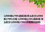 12593和17951的区别(怎么区分12593和17951介绍 12593和17951的区别 怎么区分12593和17951详细情况如何)
