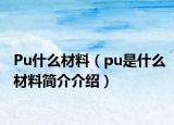 Pu什么材料（pu是什么材料简介介绍）
