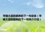 牢骚太盛防肠断的下一句是谁（牢骚太盛防肠断的下一句简介介绍）