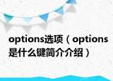options选项（options是什么键简介介绍）