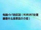 电脑r5r7的区别（R3R5R7处理器是什么意思简介介绍）