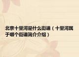 北京十里河是什么街道（十里河属于哪个街道简介介绍）