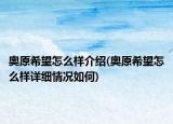 奥原希望怎么样介绍(奥原希望怎么样详细情况如何)
