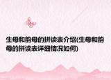 生母和韵母的拼读表介绍(生母和韵母的拼读表详细情况如何)