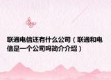 联通电信还有什么公司（联通和电信是一个公司吗简介介绍）