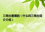 三炮台是哪的（什么叫三炮台简介介绍）