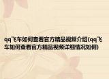 qq飞车如何查看官方精品视频介绍(qq飞车如何查看官方精品视频详细情况如何)