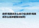 麻烦!用英语怎么说介绍(麻烦!用英语怎么说详细情况如何)