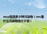 vocs包括多少种污染物（voc是什么污染物简介介绍）