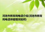 河池市教育局电话介绍(河池市教育局电话详细情况如何)