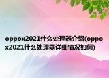 oppox2021什么处理器介绍(oppox2021什么处理器详细情况如何)