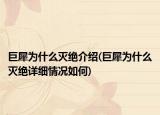巨犀为什么灭绝介绍(巨犀为什么灭绝详细情况如何)