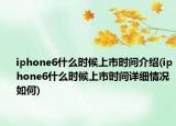 iphone6什么时候上市时间介绍(iphone6什么时候上市时间详细情况如何)