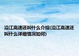 沿江高速还叫什么介绍(沿江高速还叫什么详细情况如何)