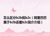 怎么区分b2b和b2c（阿里巴巴属于b2b还是b2c简介介绍）