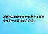 夏目贵志的奶奶叫什么名字（夏目贵志的外公是谁简介介绍）