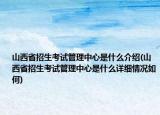 山西省招生考试管理中心是什么介绍(山西省招生考试管理中心是什么详细情况如何)