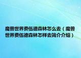 魔兽世界费伍德森林怎么去（魔兽世界费伍德森林怎样去简介介绍）