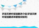 梦游天姥吟留别翻译介绍(梦游天姥吟留别翻译详细情况如何)