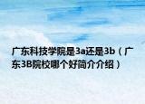 广东科技学院是3a还是3b（广东3B院校哪个好简介介绍）