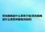 韬光隐晦是什么意思介绍(韬光隐晦是什么意思详细情况如何)