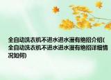 全自动洗衣机不进水进水漫有绝招介绍(全自动洗衣机不进水进水漫有绝招详细情况如何)
