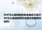 DNF怎么强制解除安全模式介绍(DNF怎么强制解除安全模式详细情况如何)